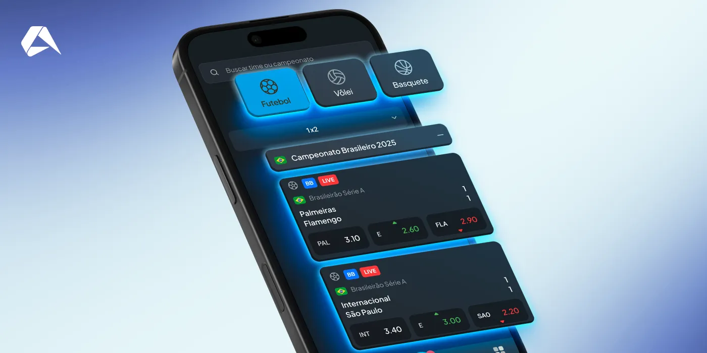 Mobile betting screen with live football matches and odds